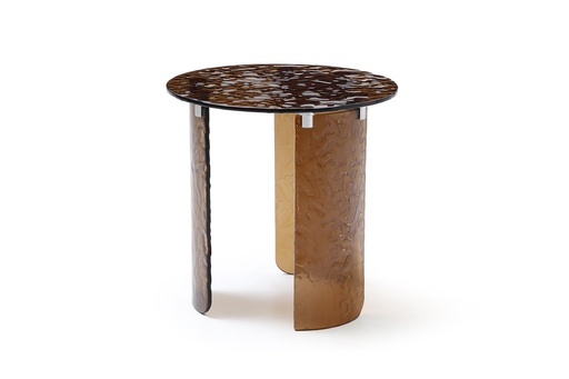 [ST2056GLS-BRZ] Rivelle Round Side Table
