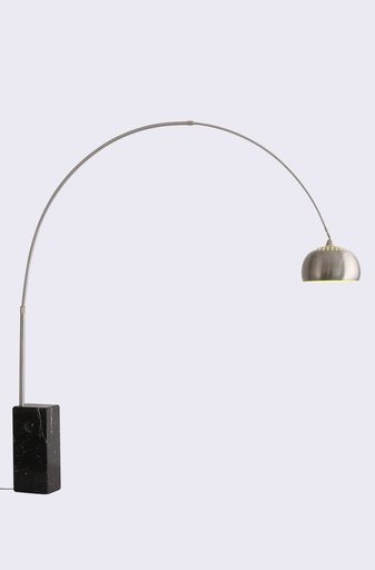 [FL1510-BLK] Wesley Floor Lamp Aluminum and Black Marble Base