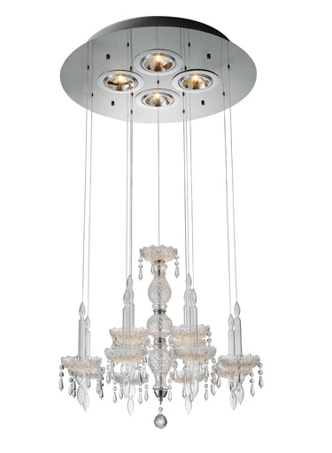[PL1505] Macy Pendant Lamp Clear Glass and Crystal