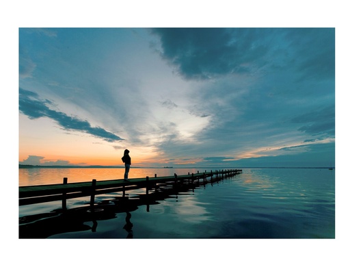 [AW1588] Sunset 40''x60'' acrylic color painting Wall Art