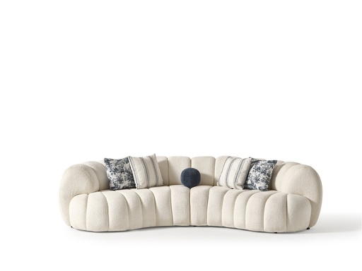 [SO2047F-WHT] Rhodes Curved Sofa
