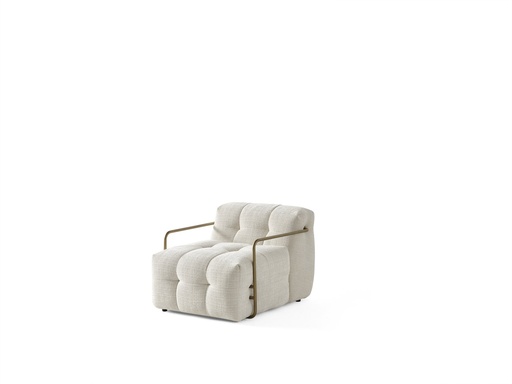 [CH2049F-BEI] Cloud Armchair Upholstered in high-quality Fire-Resistant Beige Chenille Fabric AIC-MARBELA01