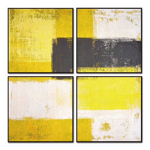 [AW1847] Amarillo 4 Piece Canvas Wall Art