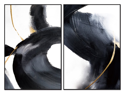 [AW1860] Nero 2-Piece 40"x60" Wall Art