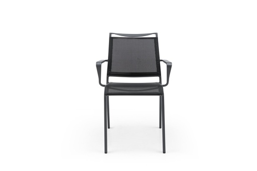 [DAC1566-GRY] Aloha Indoor/Outdoor Stackable Dining Armchair