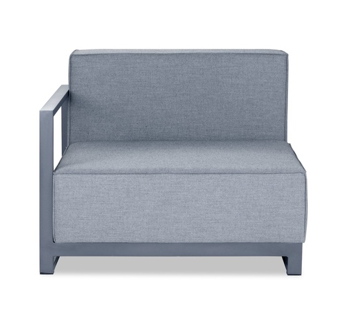[ML1701-GRY] Sensation Indoor/Outdoor Modular Chair with Left Arm