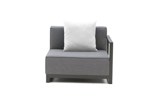 [MR1701-GRY] Sensation Indoor/Outdoor Modular Chair with Right Arm