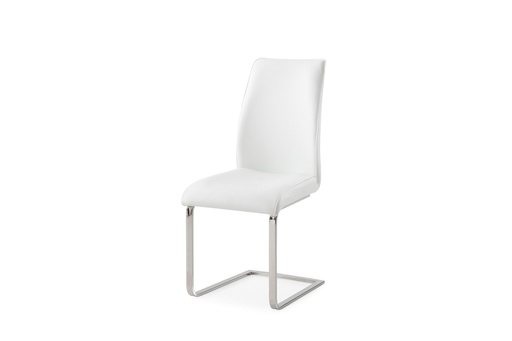 [DC1628P-WHT] Katrina Dining Chair White Faux Leather